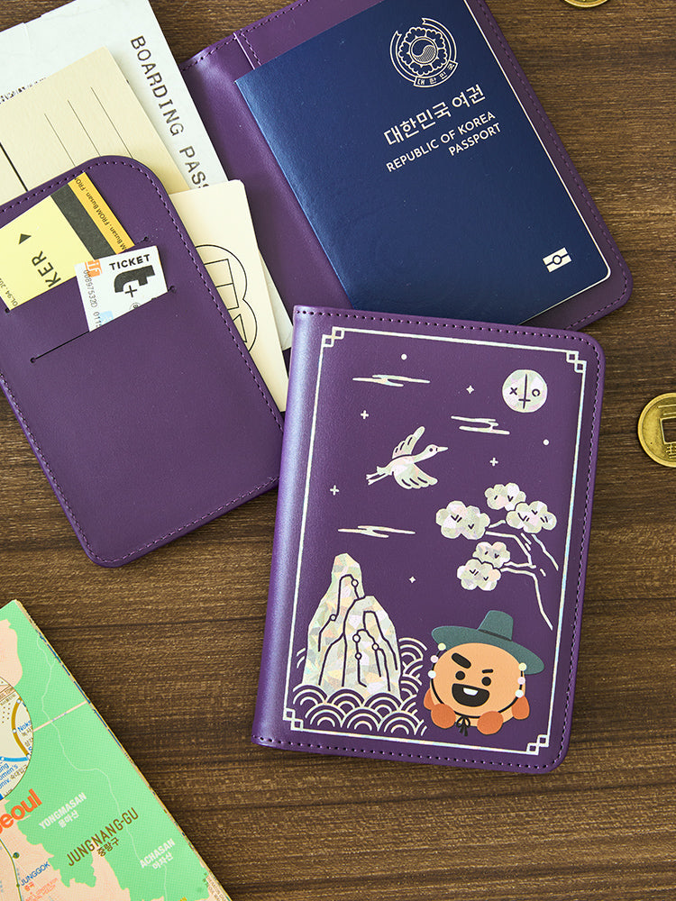 BT21 SHOOKY Premium K Edition Mother-of-pearl Graphic Passport Case