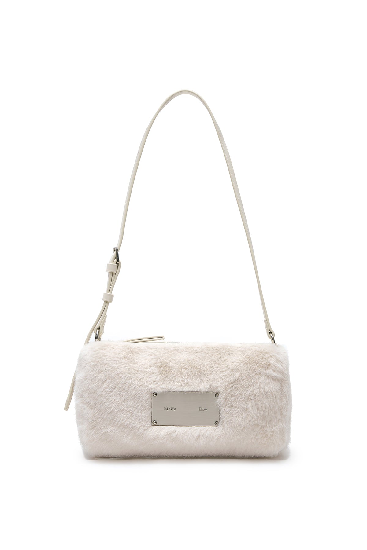 SOFT FUR MINI SHOULDER BAG IN IVORY
