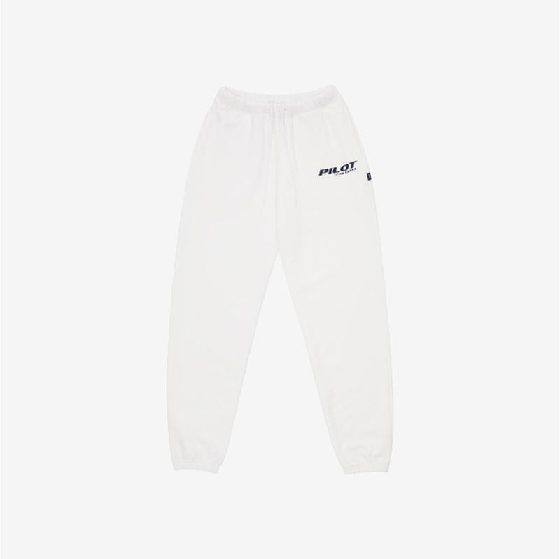 JOGGER PANTS WHITE - 'PILOT : FOR ★★★★★'