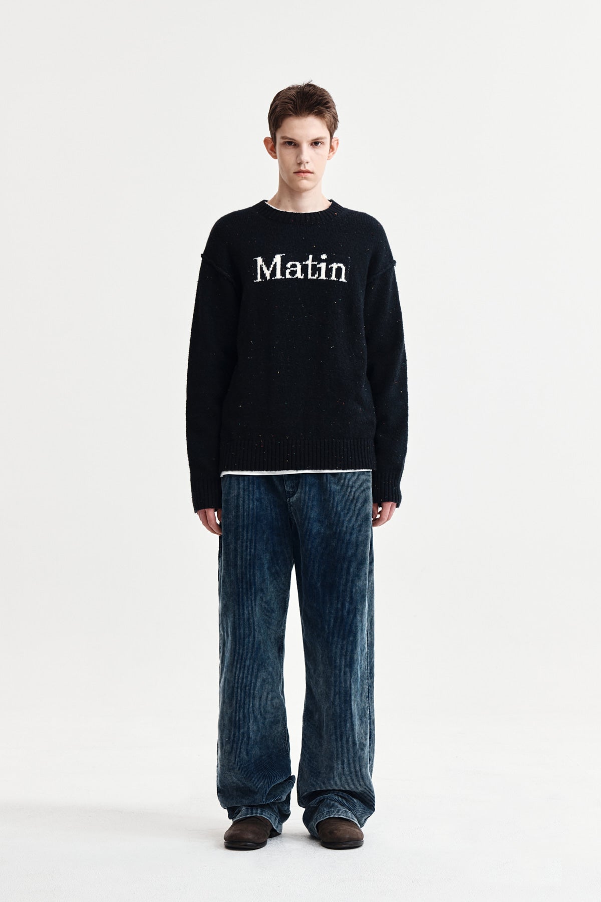 WASED CORDUROY PANTS FOR MEN IN BLUE