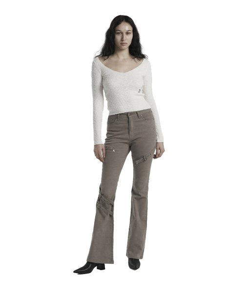 Belt cargo pants in camel (ver.2)