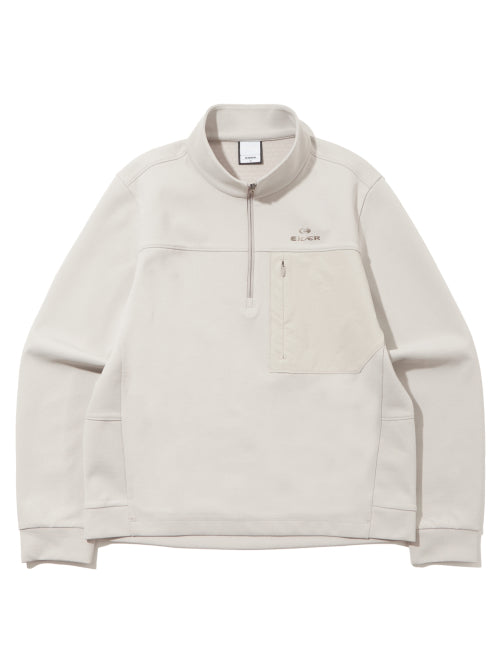 THERMOLOCK (thermolak) Cropped Women's Long-sleeved Zip-up T-shirt_OATMAL GREY