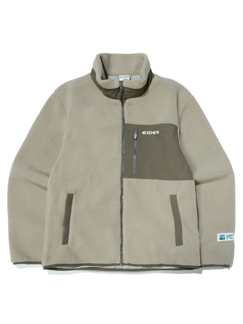 NEO GRID (Neo Grid) UNI Fleece Jacket_Light Beige