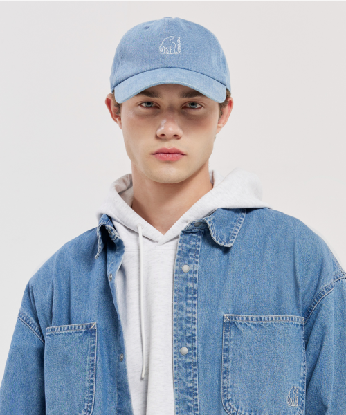 Polar Bear Logo Cotton Ball Cap_Sky Blue