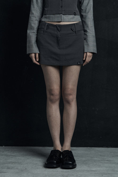 BIZO MINI SKIRT CHARCOAL