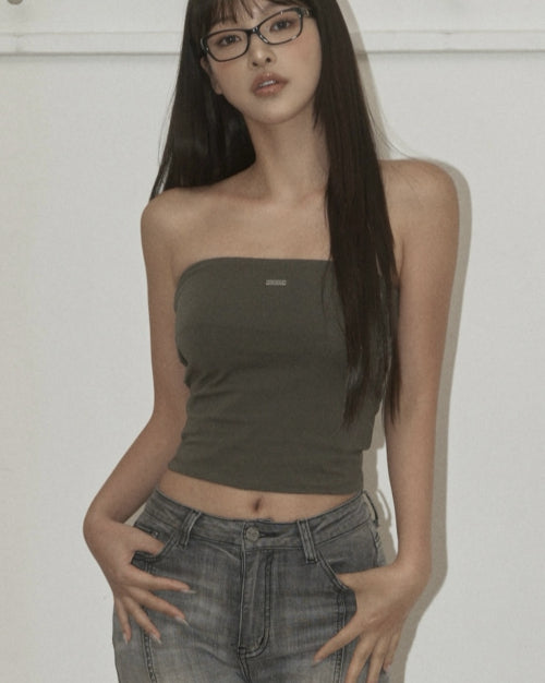 Basic Tube Top (khaki)