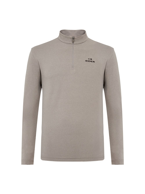 POP Potential shaft Men's zip-up T-shirt_D/GRAYISH BEIGE