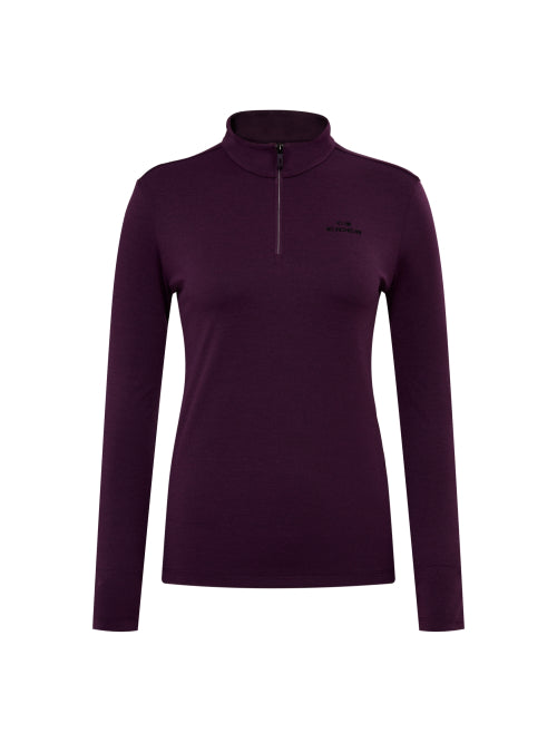 POP Potentially Powerful Women's Zip-Up T-Shirt_Dark Magenta