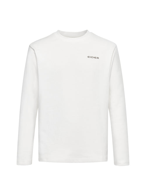 RIDGE (Ridge) Men's Long Sleeve Graphic Round T-Shirt_Cream