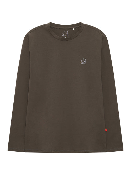 Small Polar Bear Sorona Long Sleeve T-shirt - U_OLIVE KHAKI