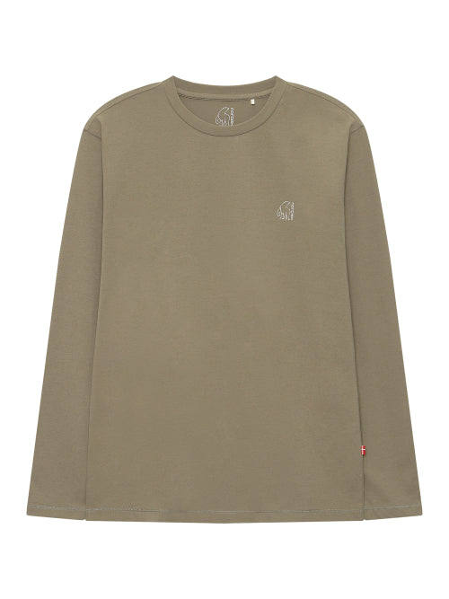Small Polar Bear Sorona Long Sleeve T-shirt - U_Light Khaki