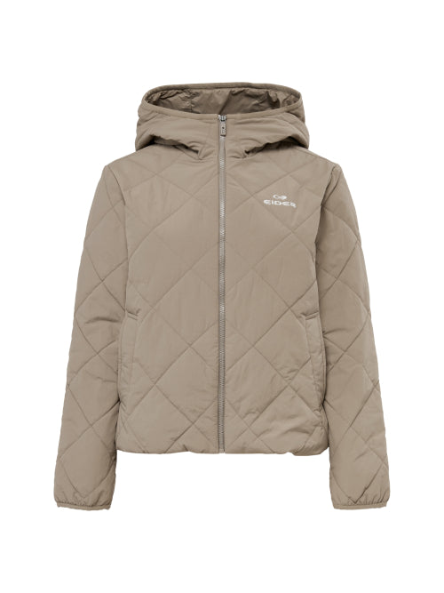 POP Diamond Quilting Women's Lightweight Padded Jacket_Beige