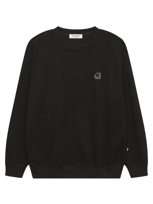 Small Polar Bear Single Sweatshirt - U_Black