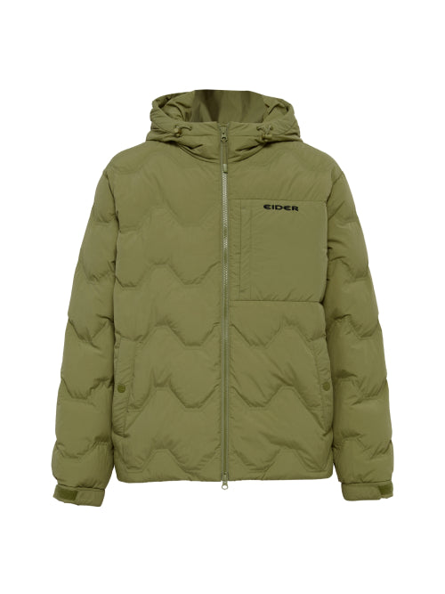 THERMOLOCK Men's Slim Hoodie Blend Down Jacket_Olive