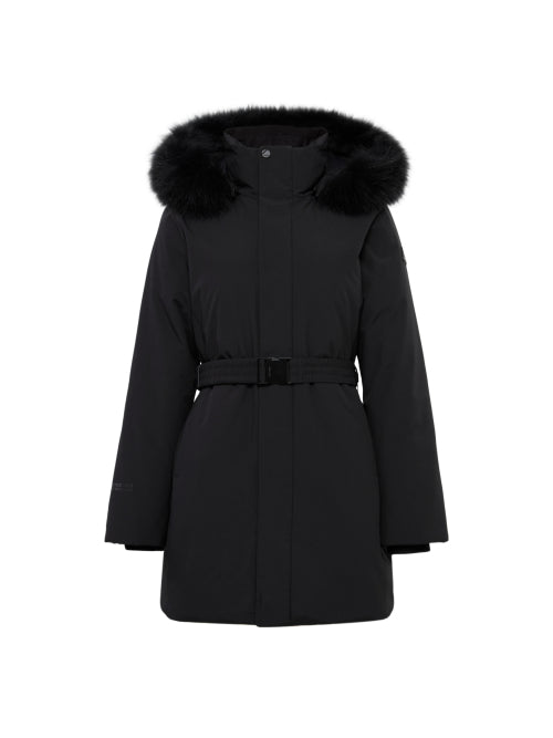 La Reine (La Henne) Women's Windstapper Middle Down Jacket_Black
