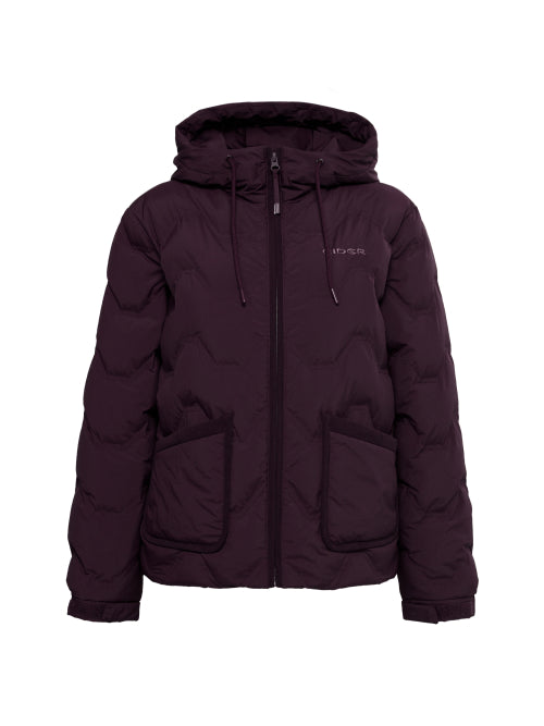 THERMOLOCK Women's Slim Hoodie Blend Down Jacket_Plum
