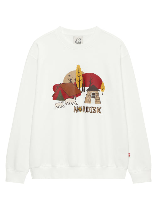Fall in Denmark graphic sweatshirt - U_Off White