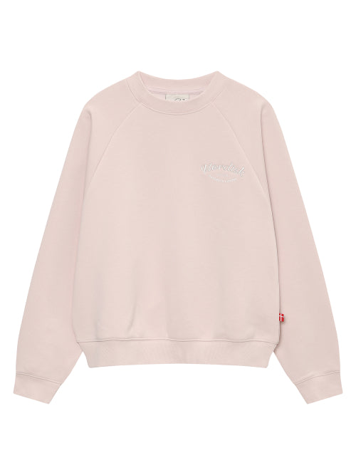 Round Raglan sweatshirt - W_Light Pink