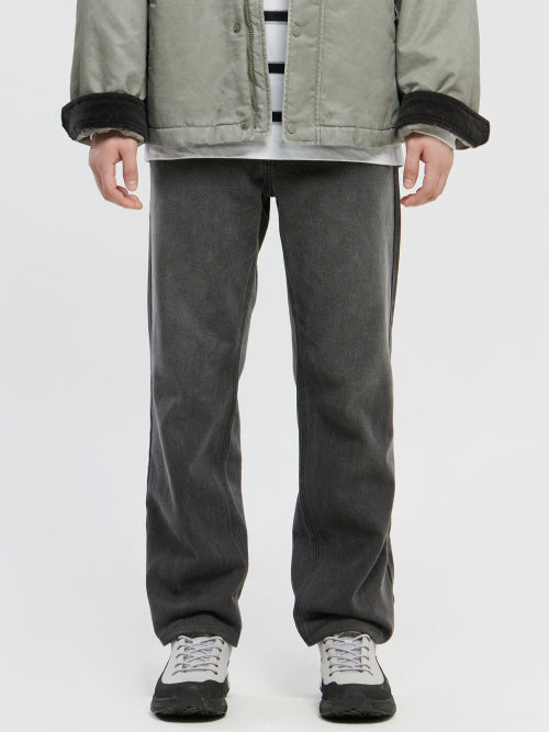 denim pants (regular fit) - M_Cool Grey