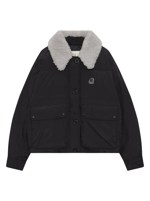 Real fur crystal-like hunting jumper - W_Black