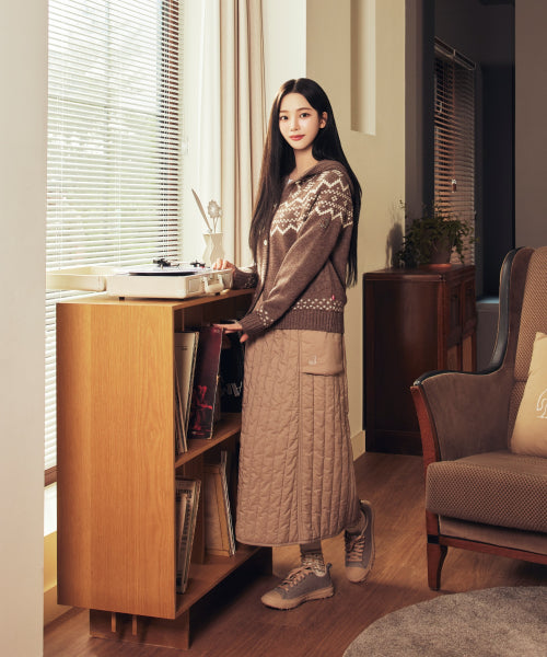 Quilting Skirt - W_Beige