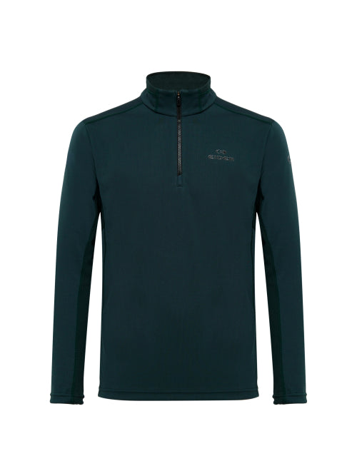 HERITAGE Men's Polatech Zip-Up T-shirt_Dark Green