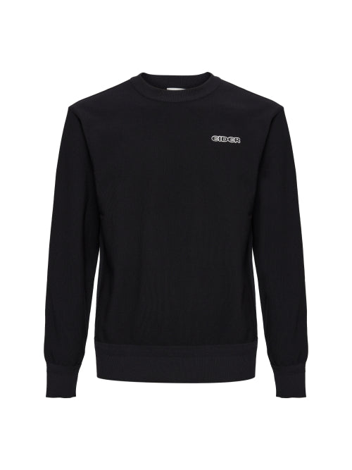 AERO KNIT (Aro Knit) Men's Long-Sleeved Round T-shirt_Black