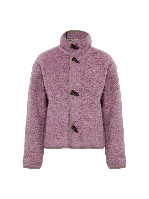 HUG (Hug) Women's wool fleece jacket_ASH ROSE