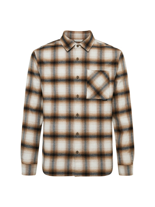 ESSENTIAL (Essential) Men's Checkered Shirt_Dark Navy