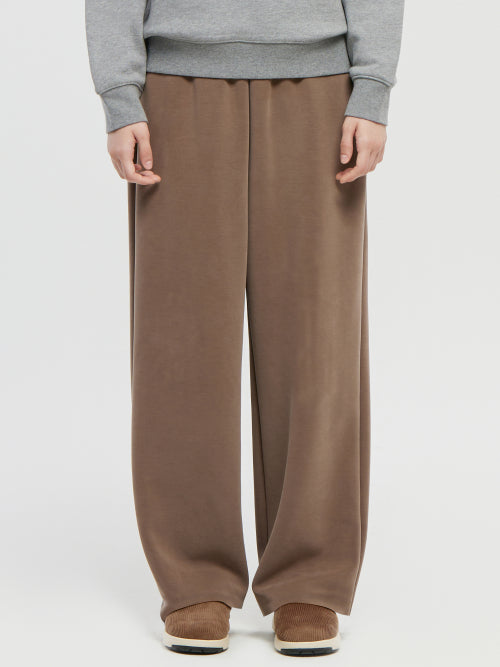 Modal Sandwashing Sweat Straight Pants - W_COPPER BROWN