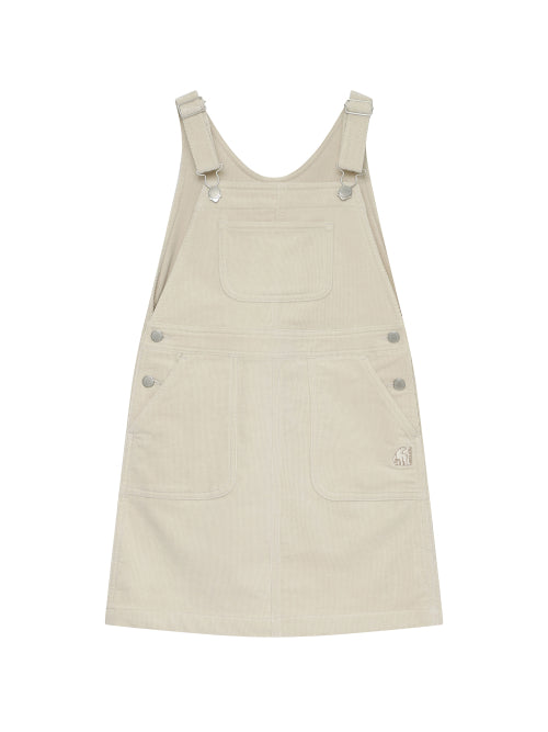 Corduroy Overall Skirt-K_OATMAL