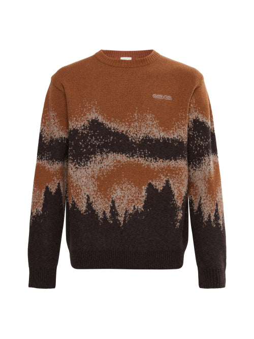 SNOWY (Snowy) Men's Long-Sleeved Graphic Sweater_YELLOW ORANGE