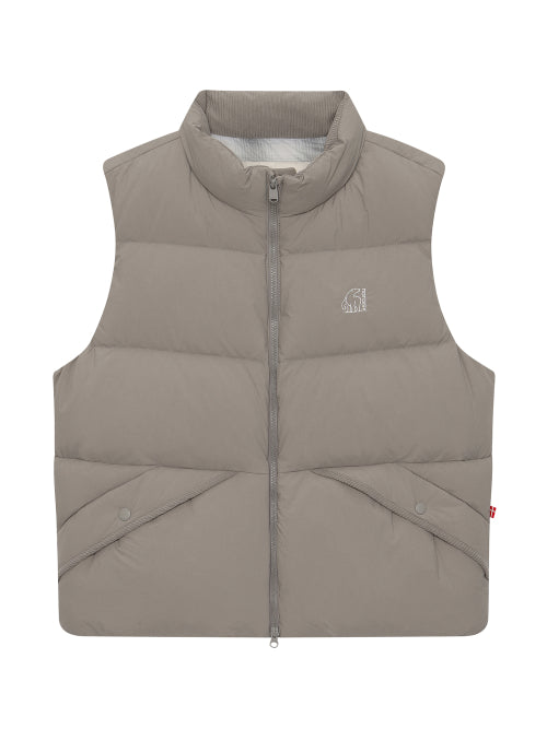 Crystal-like Puffer Vest - U_Grey