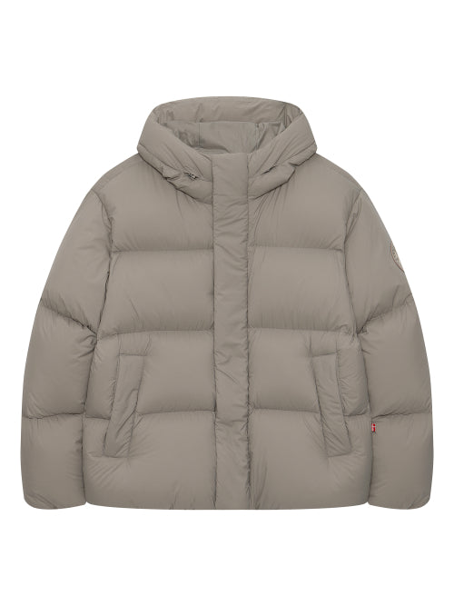 Hypercrystal Goose Down Heavy Hoodie Jumper - M_Light Khaki