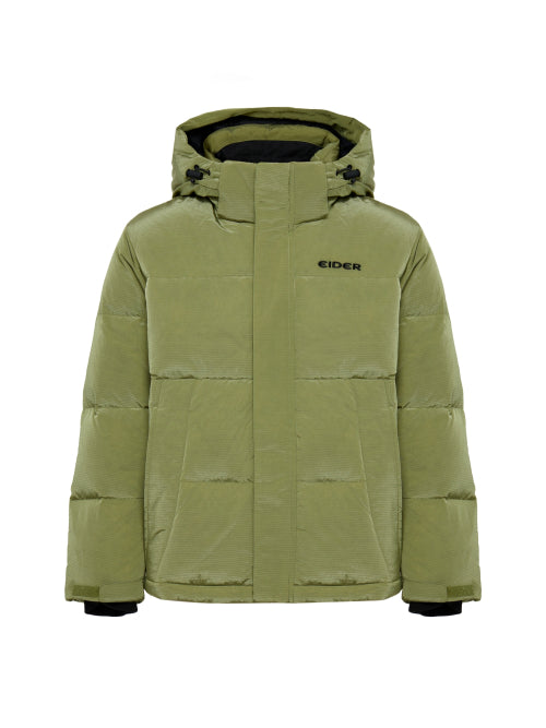 RIDGE (Ridge) Men's Puffer Hoodie Down Jacket_Olive