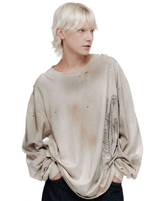 VINTAGE AXE OVERSIZED T-SHIRT (CREAM)