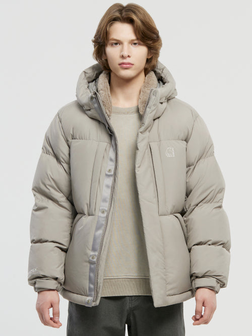 Carbe Crystal Down Utility Hoodie Jumper - M_Grey