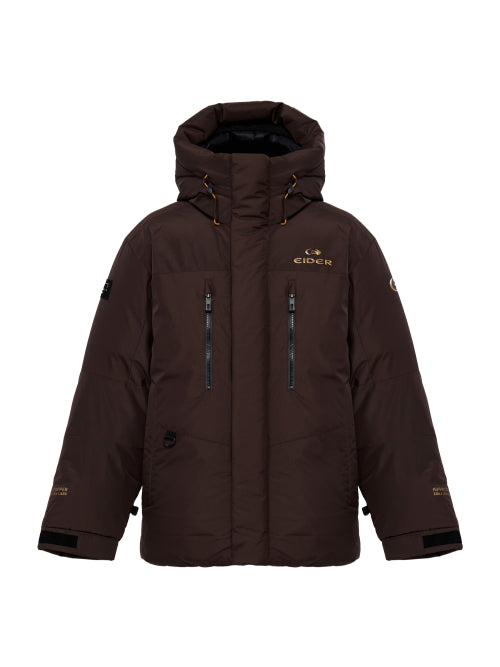 CAMPYLO (CAMPYLO) Men's Windstapper Heavy Down Jacket_RED BROWN
