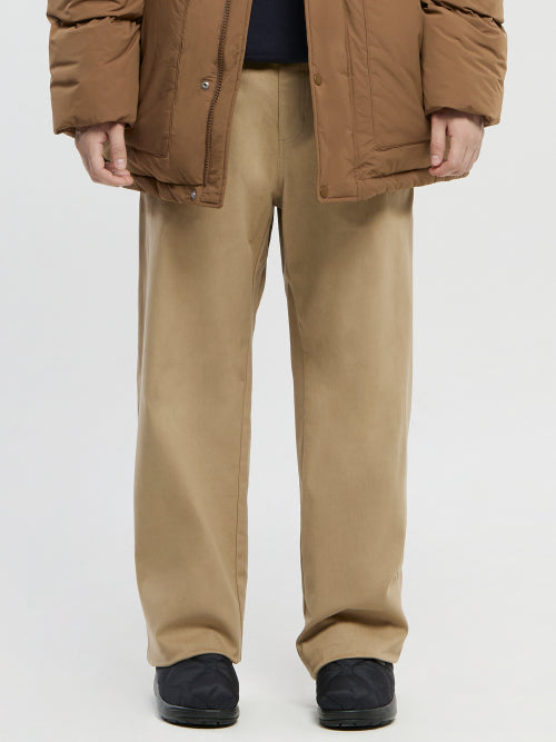 Napping Straight Pants (Relax Fit) - M_Beige
