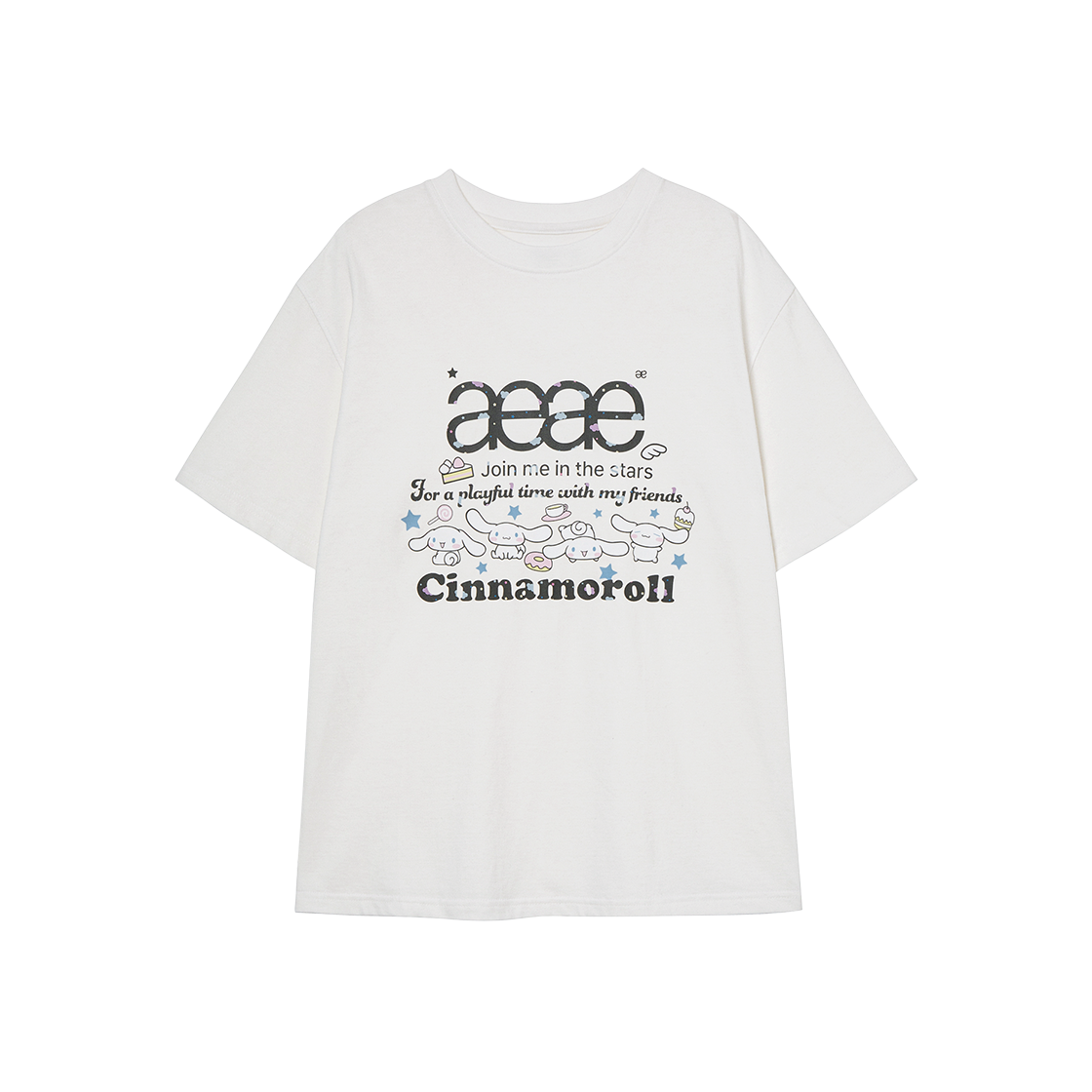 AEAE Cinnamoroll Web Logo T-Shirts White