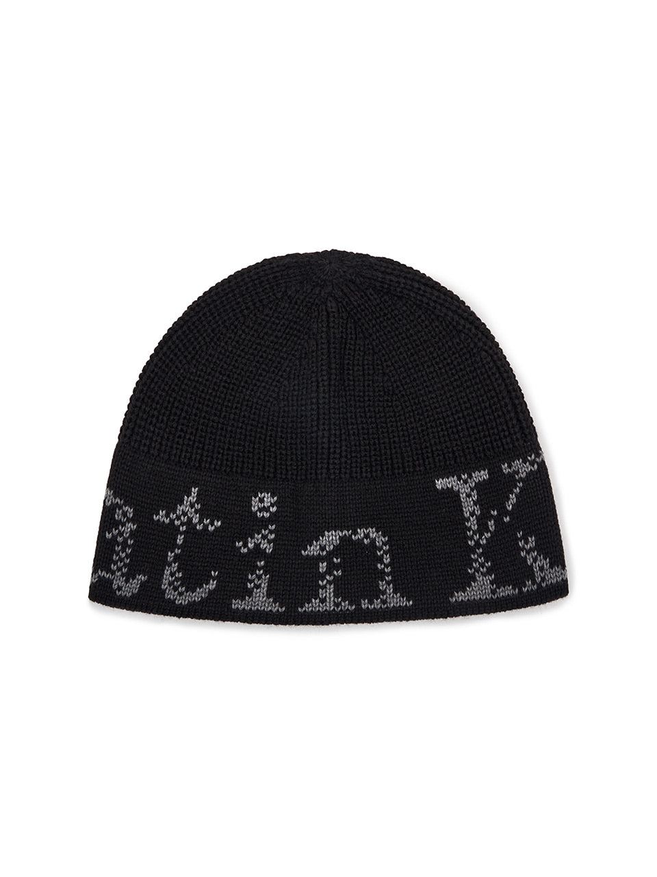 CRACKED LOGO BUCKET BEANIE IN BLACK