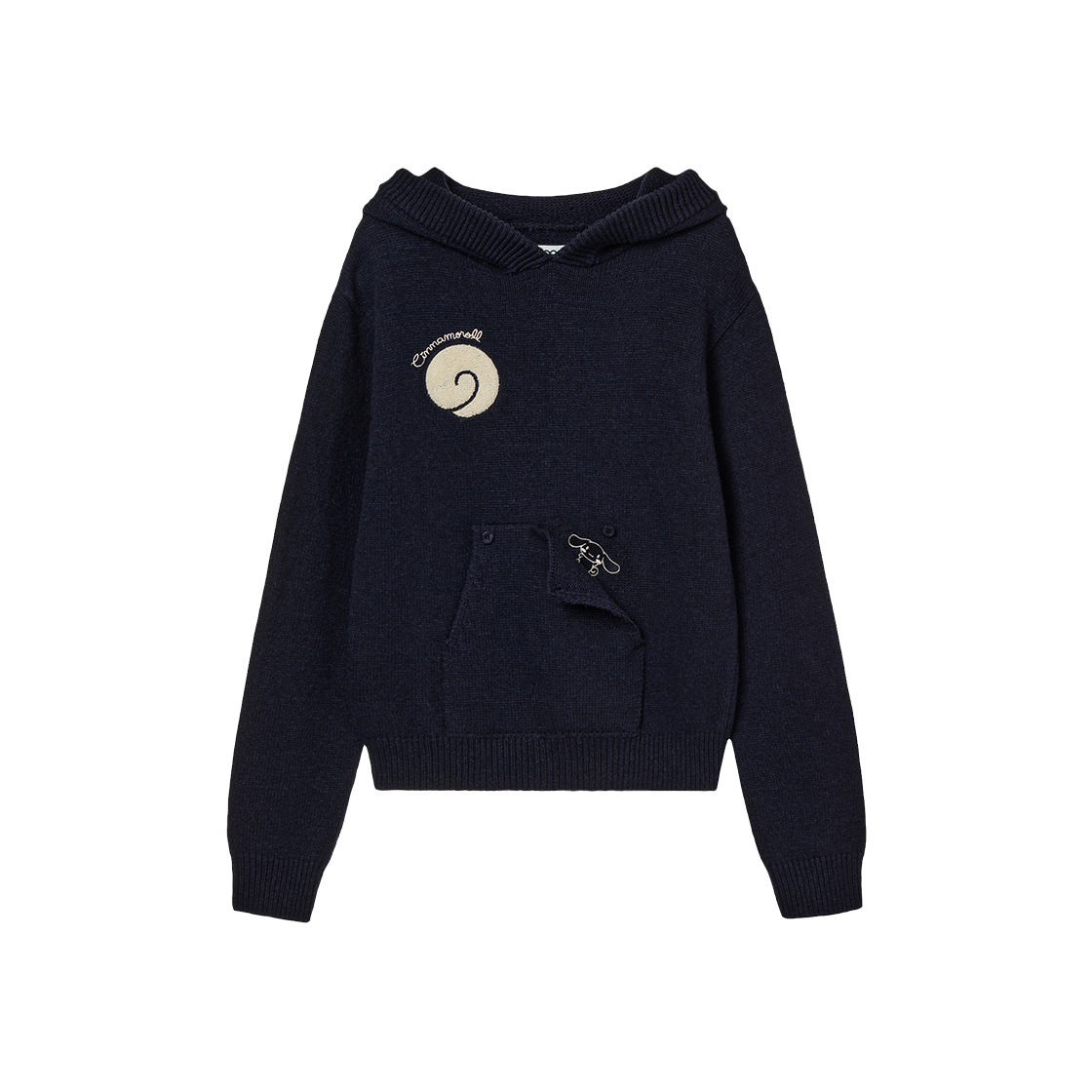 AEAE Cinnamoroll Tail Knit Hoodie Navy