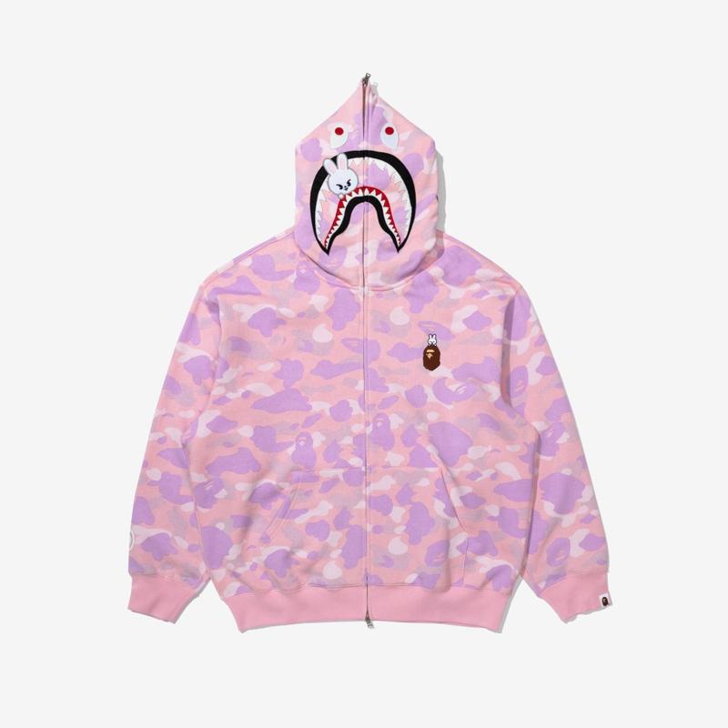 BAPE X Stray Kids Leebit SHARK FULL ZIP HOODIE M (Lee Know)