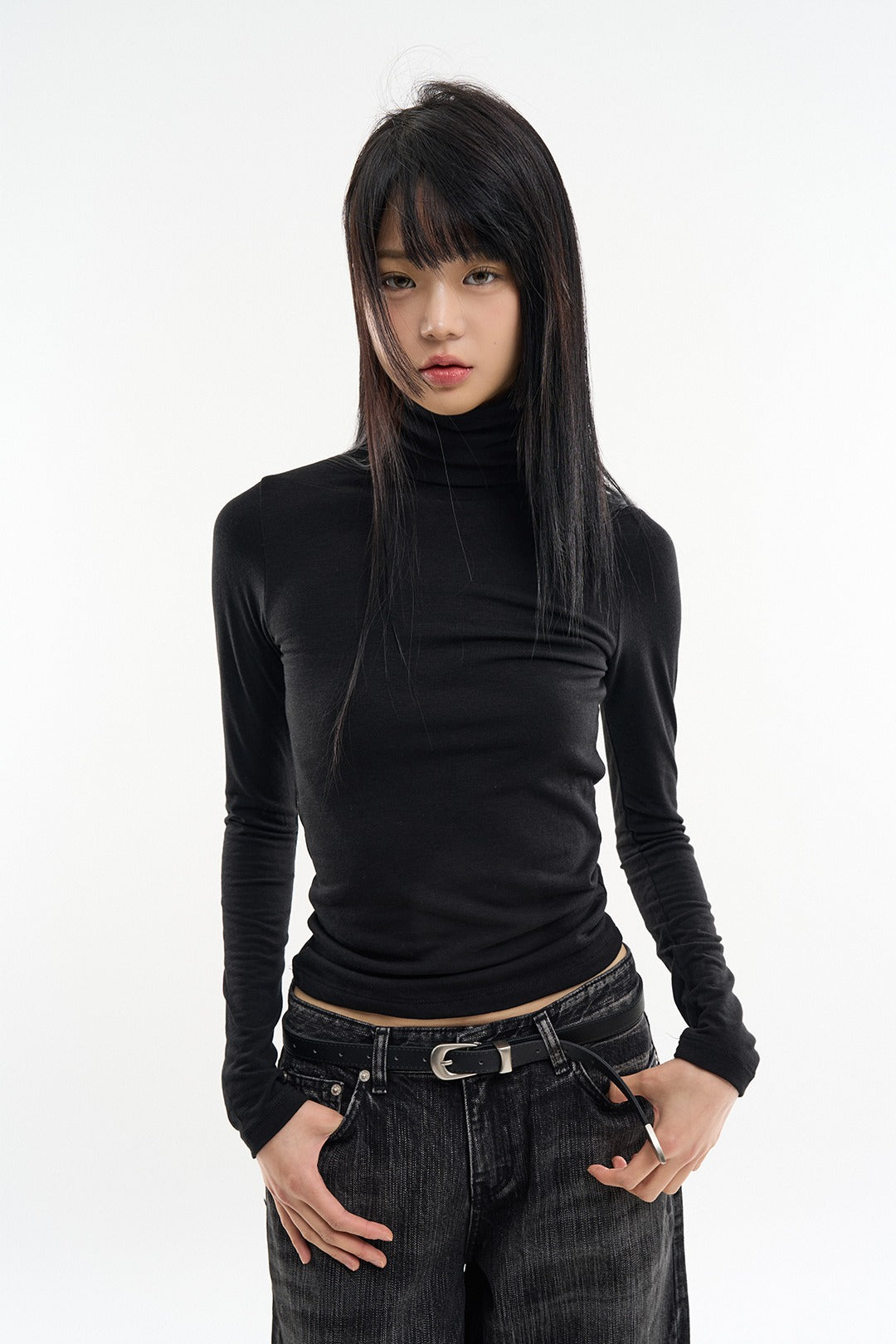 Youth Basic Fleece Turtleneck T-shirt