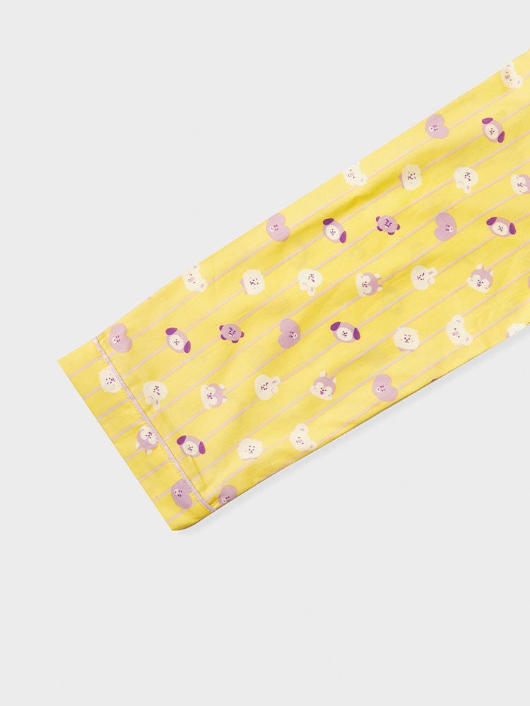 BT21 New Basic Yellow Stripe Pajama Set (M-L)