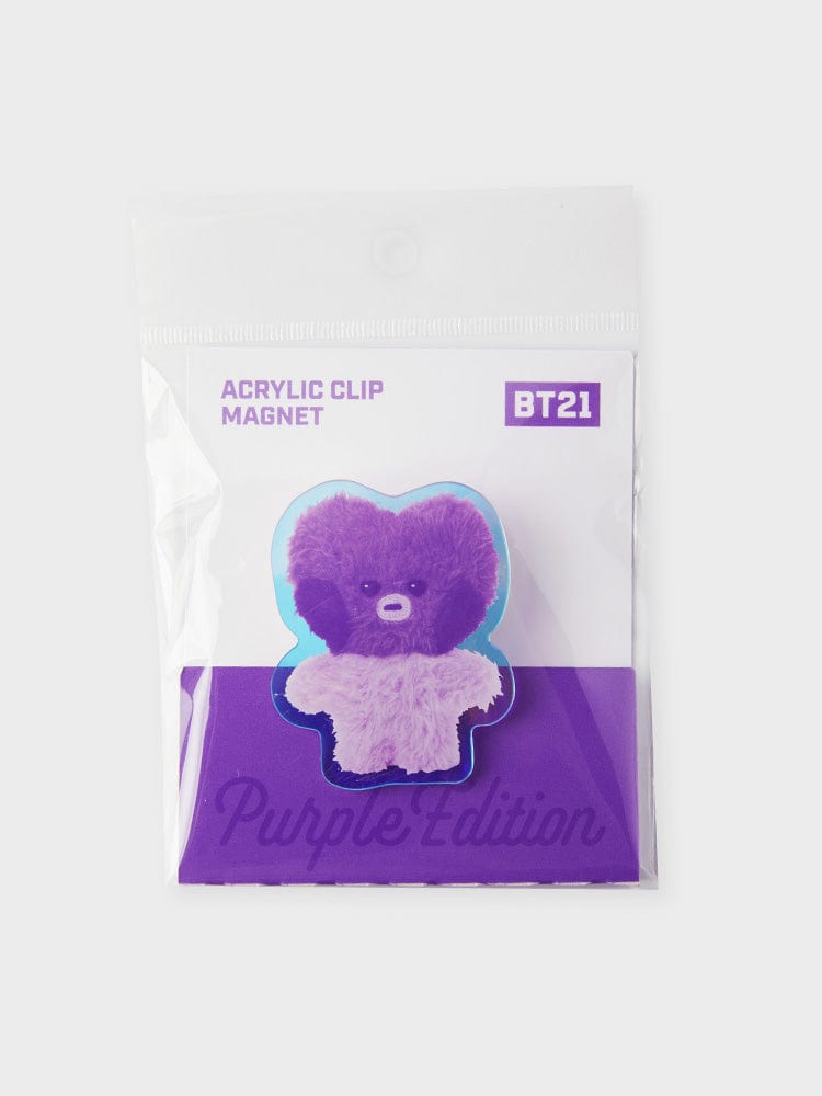 BT21 TATA Purple of Wish Edition Mini Acrylic Clip Magnet