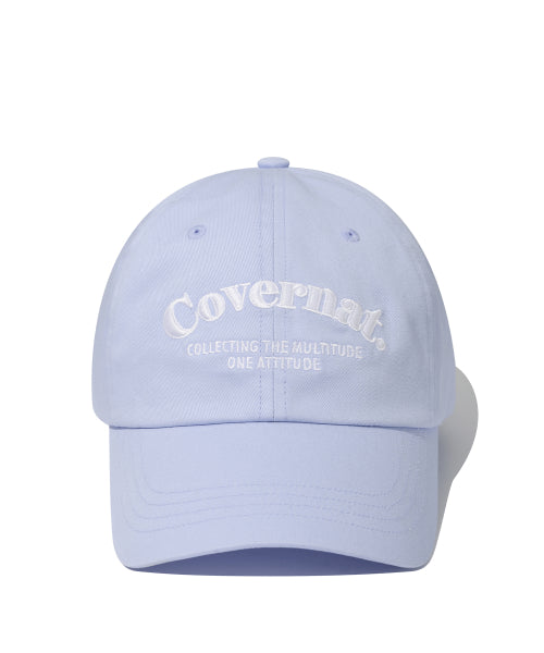 Serif lettering ball cap blue