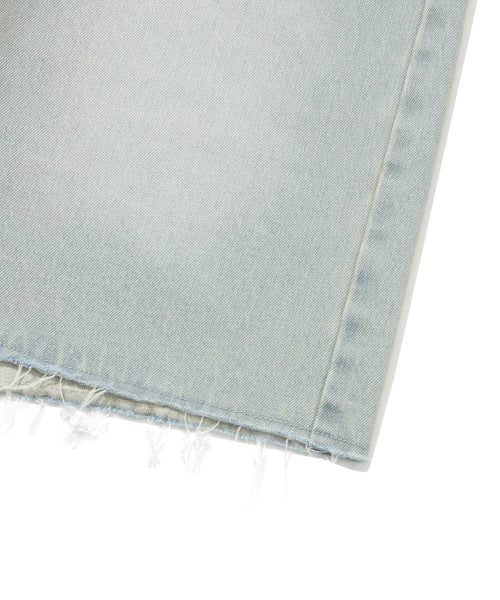 Wide Bermuda Denim Shorts Light Blue