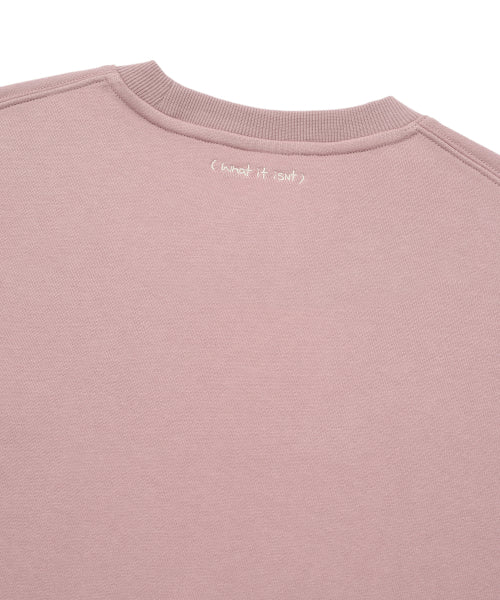 Basic logo and pen sweatshirt pink