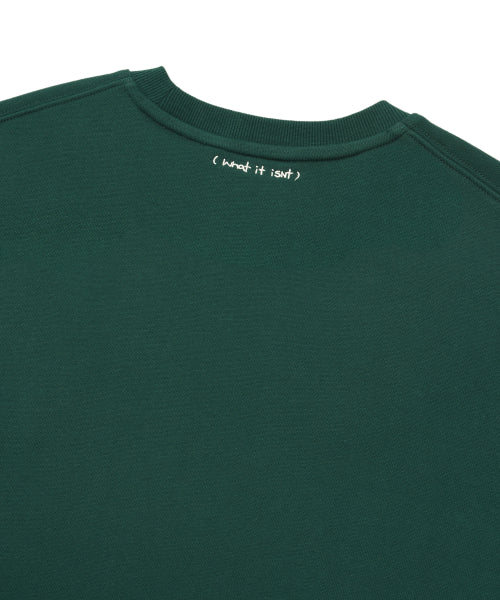 Basic logo and pen sweatshirt green
